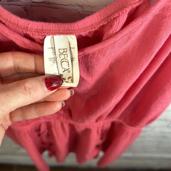 👙 Becca Pink Bathing Suit Cover-Up - Size Small 👙 - Picture 2 of 4